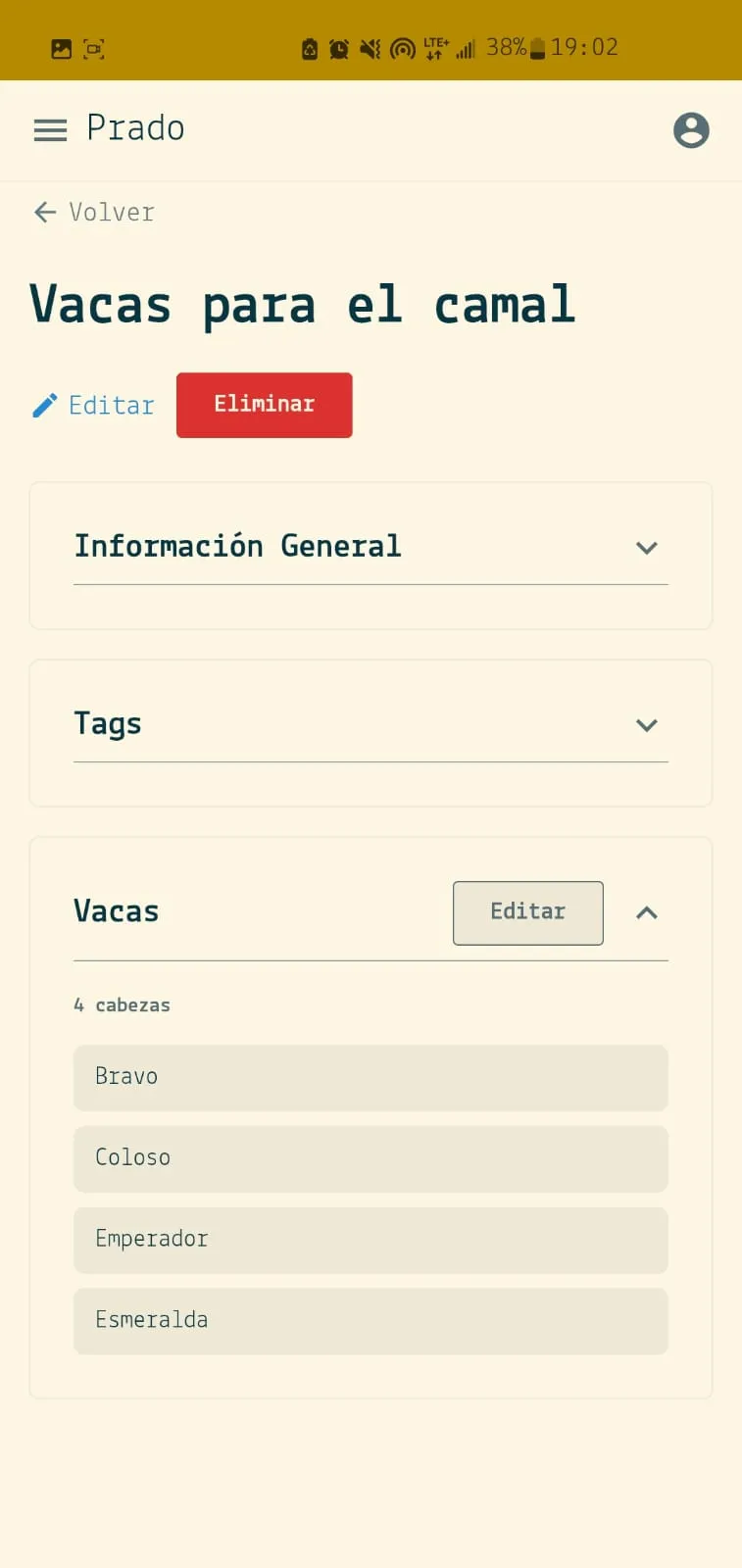 Agrupación de vacas en GenGanadero