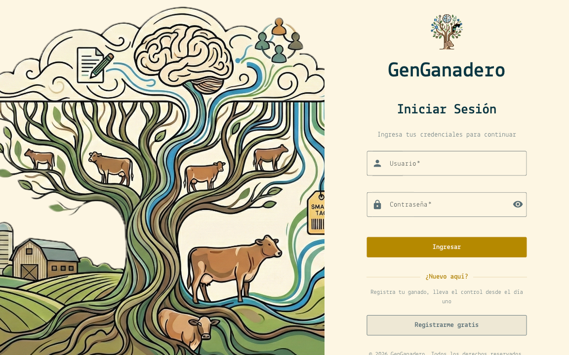 GenGanadero en computadora