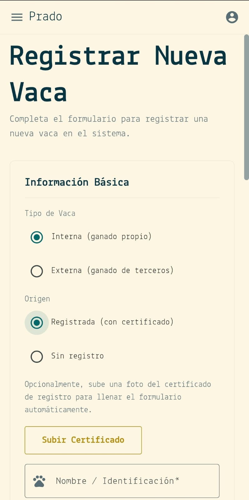 Registra con IA en GenGanadero