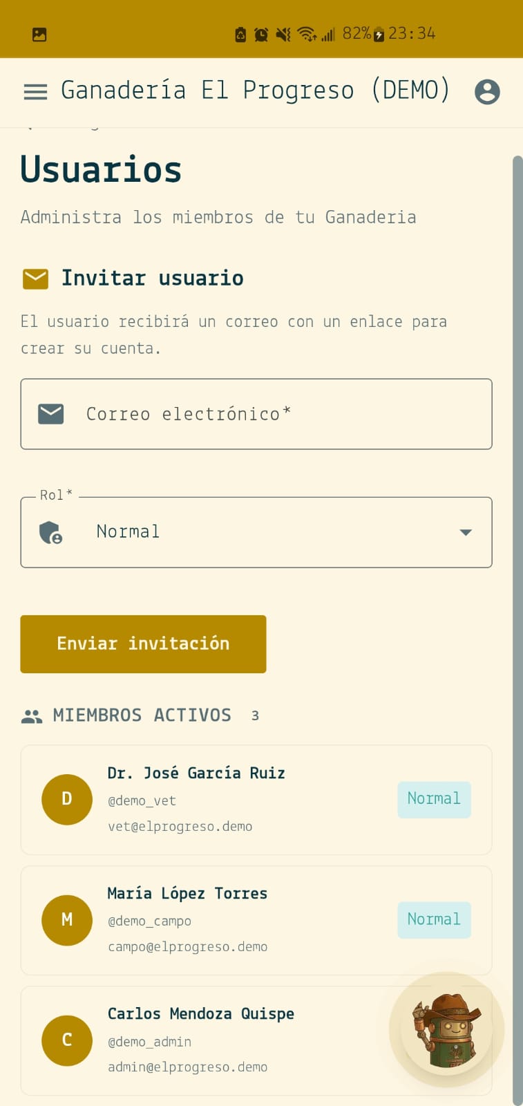 Equipo en GenGanadero